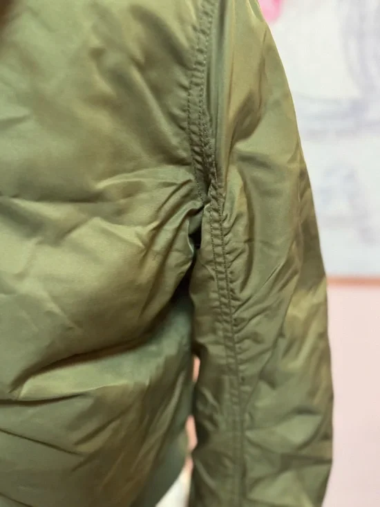 Topshop Olive Bomber Jacket in Military Green - Picture 2 of 7